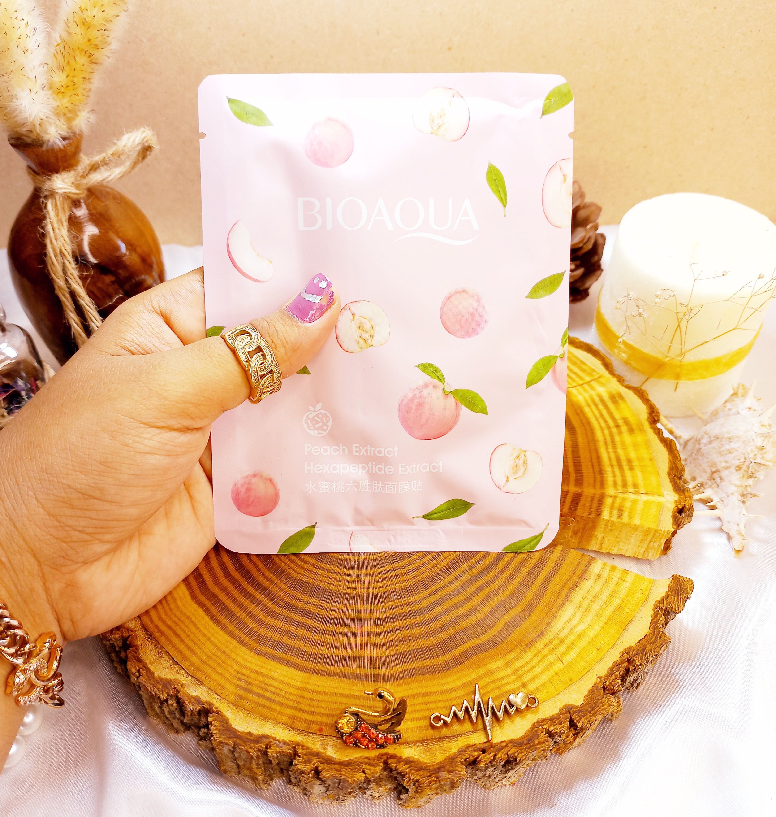 ماسک ورقه ای هلو بیوآکوا BIOAQUA کد 67956 |