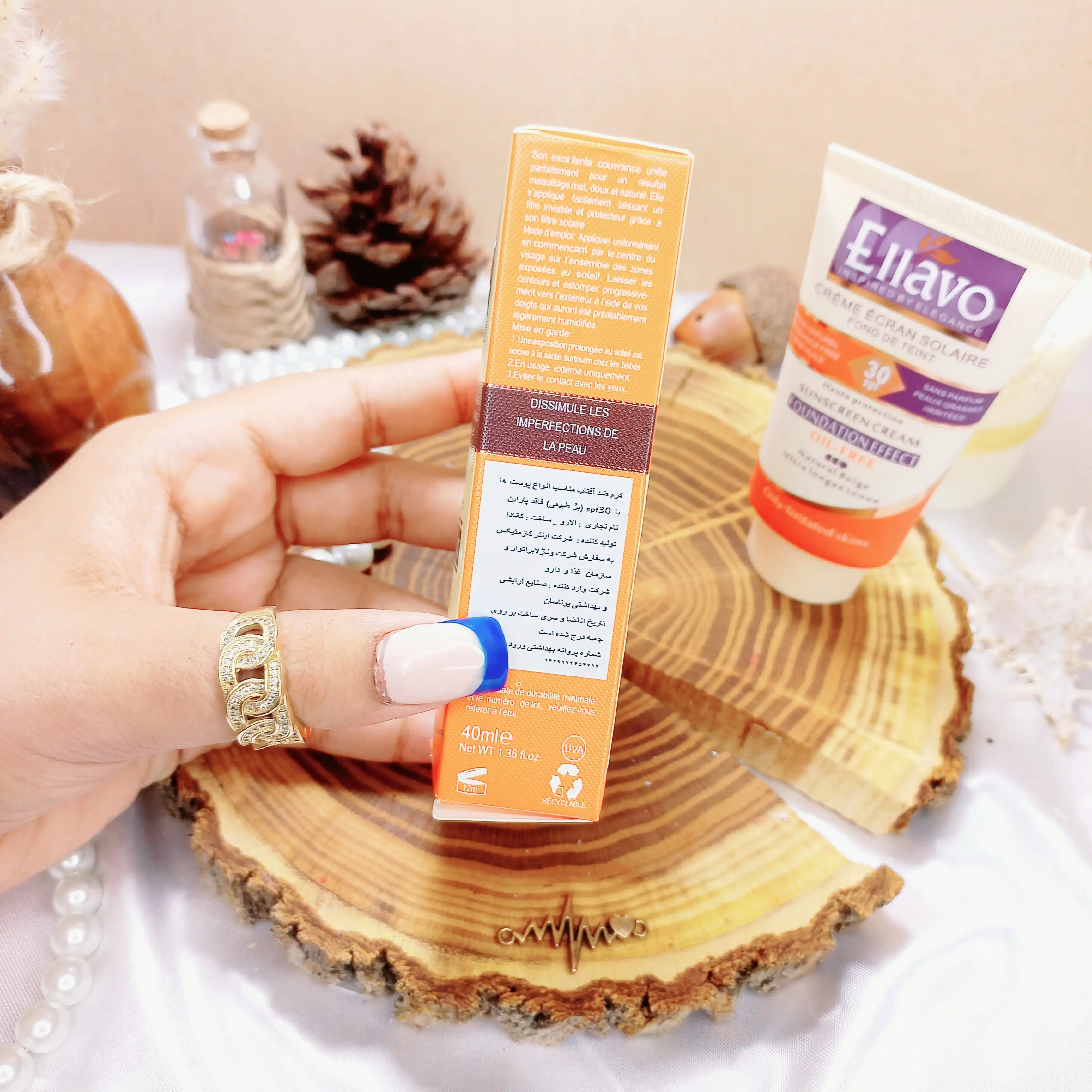 ضد آفتاب رنگی الاوو SPF 30 مدل Oil free