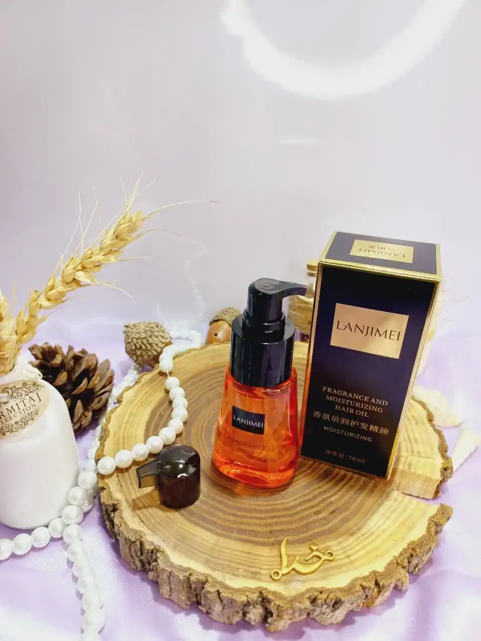 روغن مو معطر و مرطوب کننده 70 میل برند لانجمی LANJIMEI کد 27332
