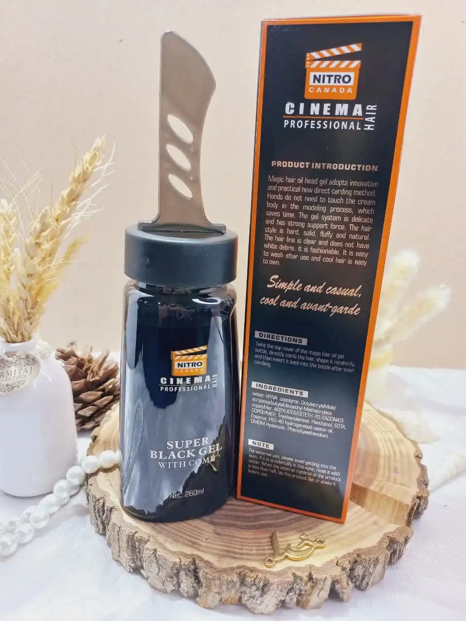سوپر ژل مشکی مو شانه دار نیترو NITRO کانادا اصلی کد C097