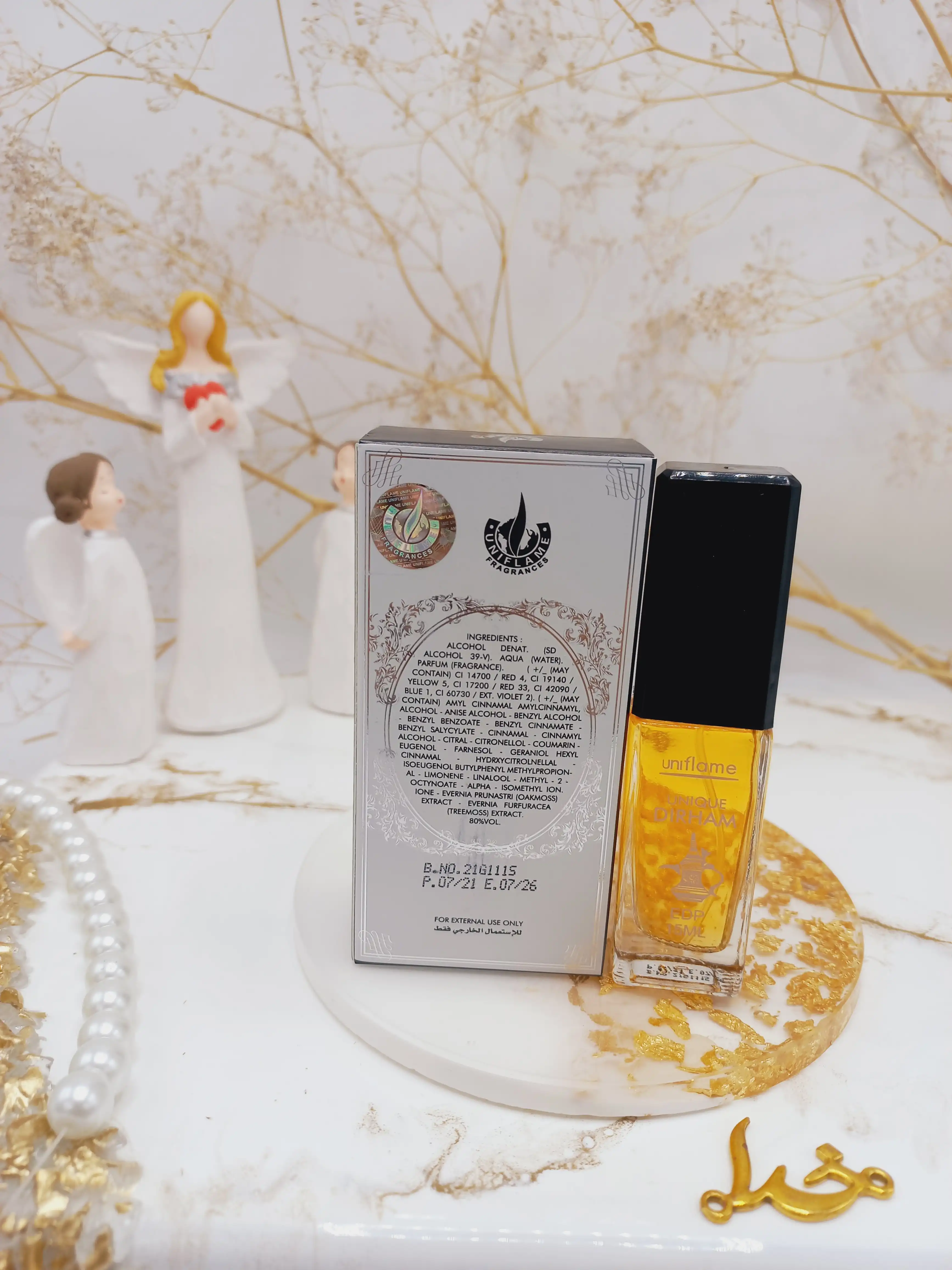 ادکلن درهم UNIQUE DIRHAM برند Uniflame حجم 15 میل