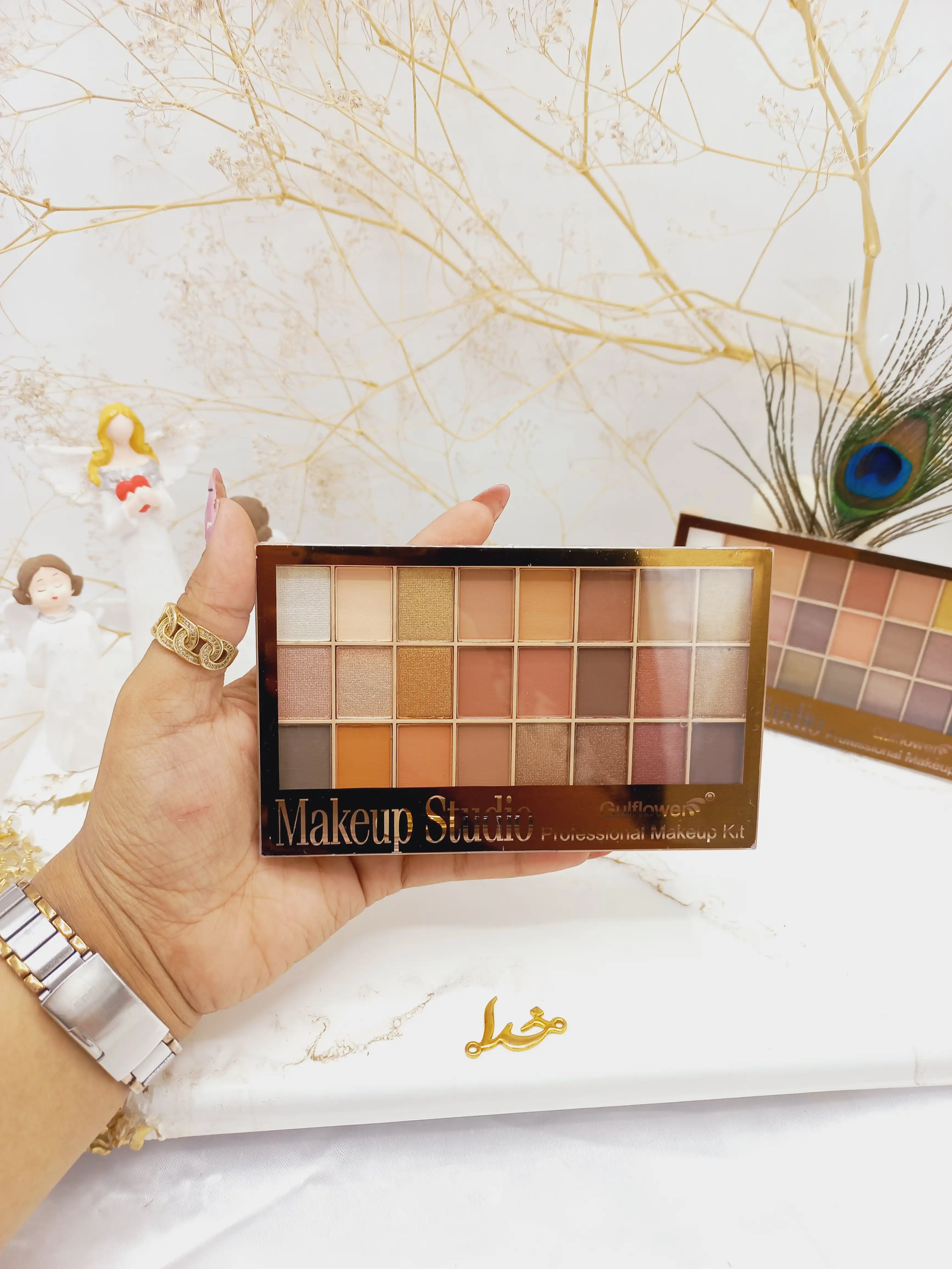 پالت  پرطرفدار سایه چشم 24 رنگ همراه با قلم برند میکاپ استودیو Makeup Studio کد GF429