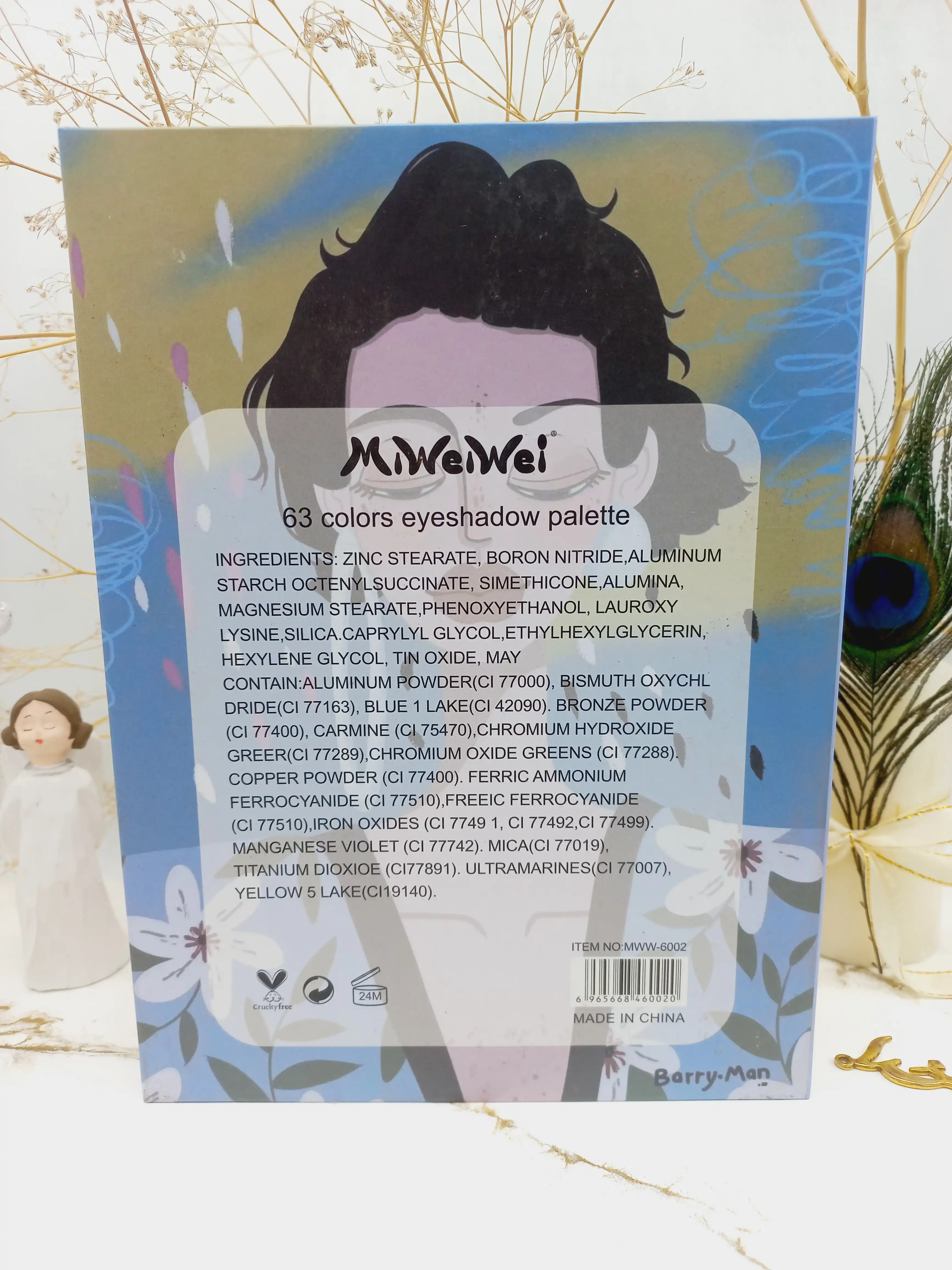 پالت سایه 63 رنگ طرح دختر کد MWW_6002