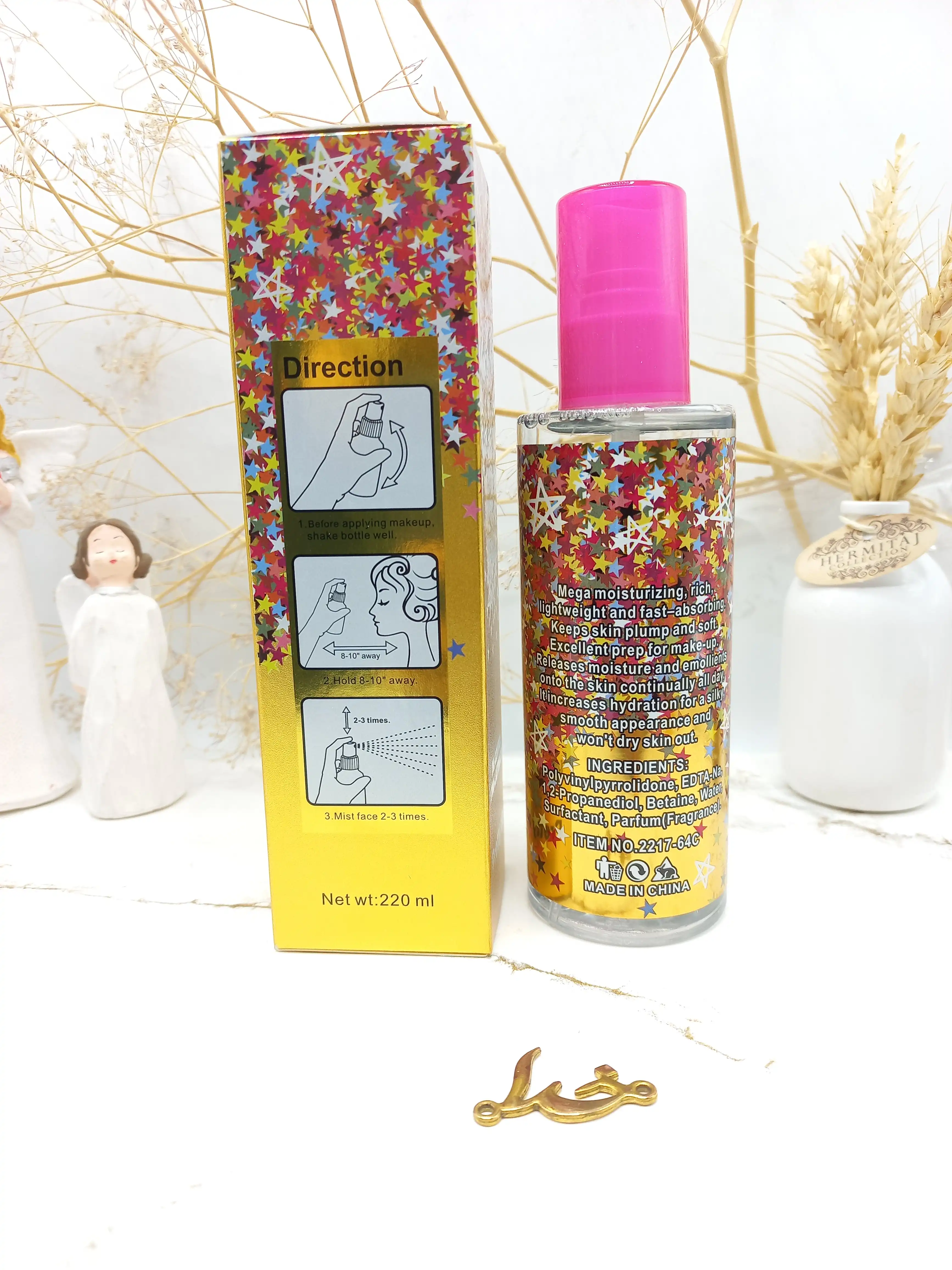 اسپری فیکس حرفه ای میکاپ طرح (ستاره) پرتی آپ Pretty up کد 0874