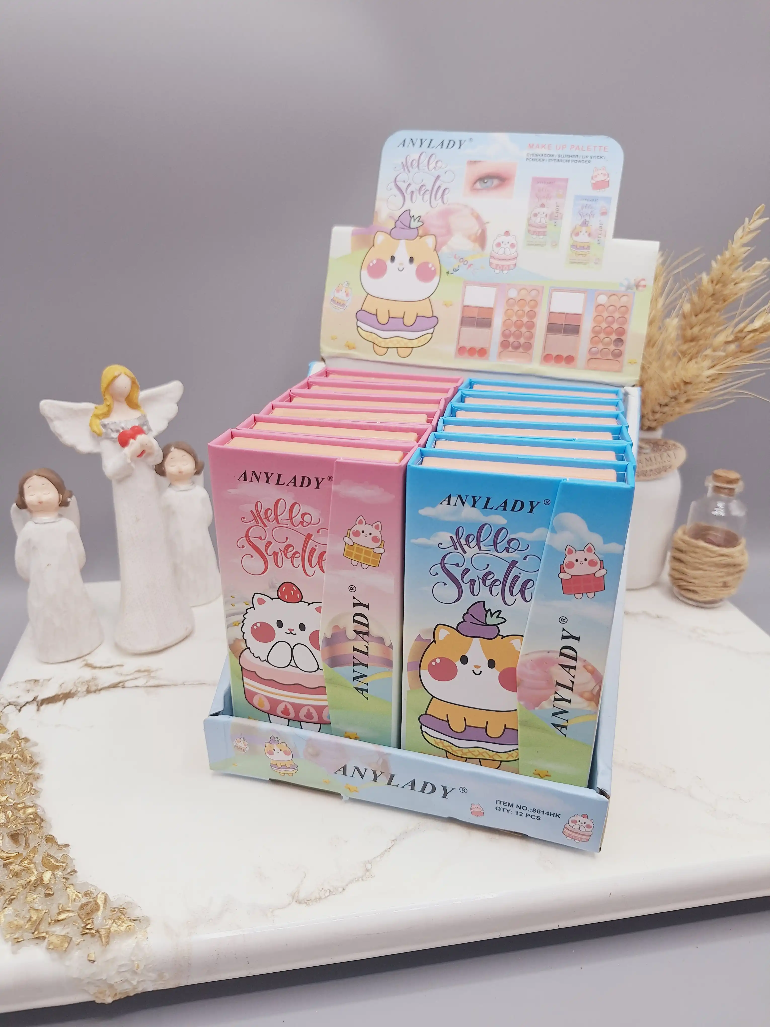 پالت سایه آنالیدی طرح گربه چاقالو  برند ANYLADY کد 8614HK