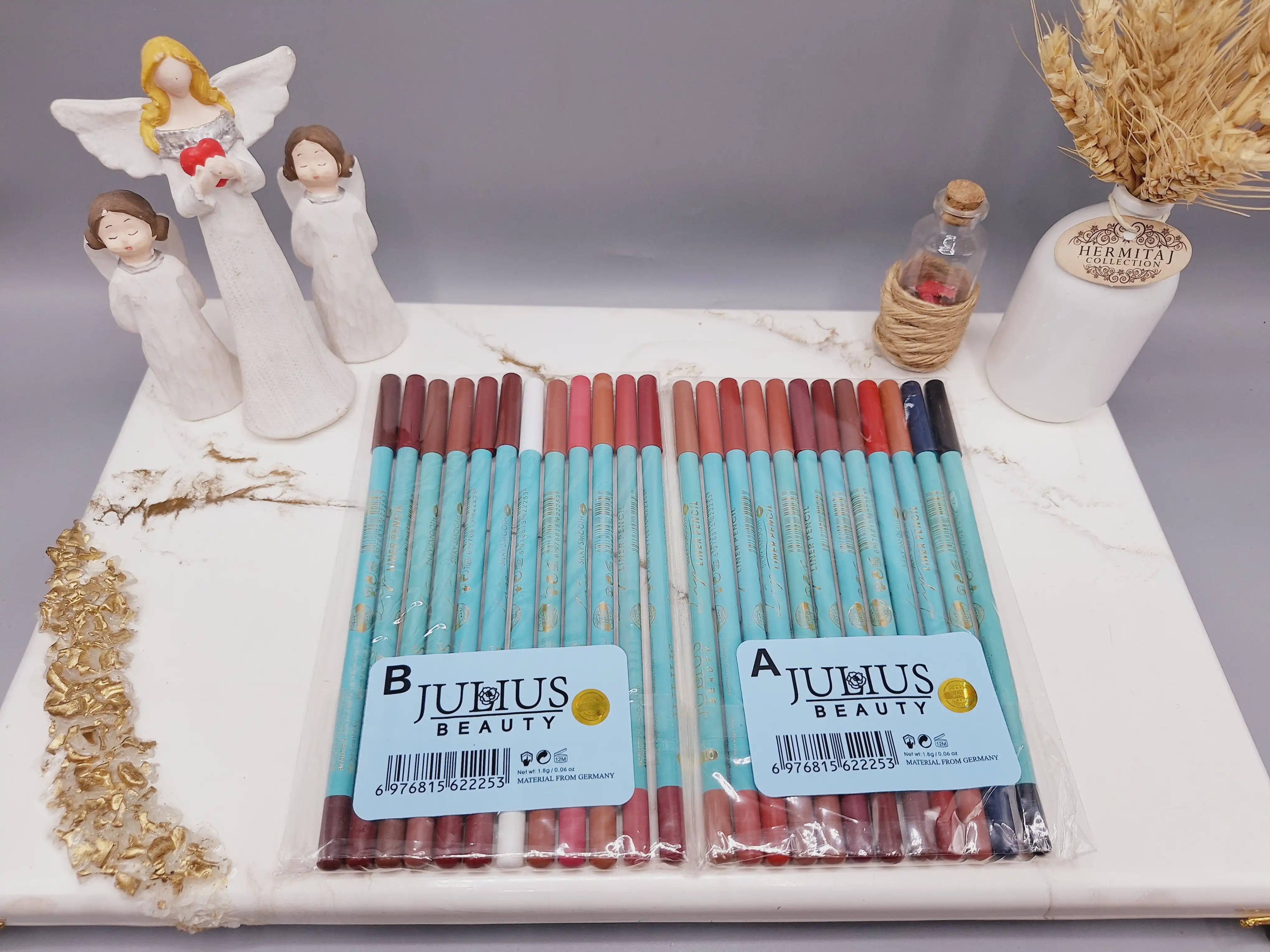 پک 12 تایی خط لب جولیوس بیوتی JULIUS BEAUTY کد 2253
