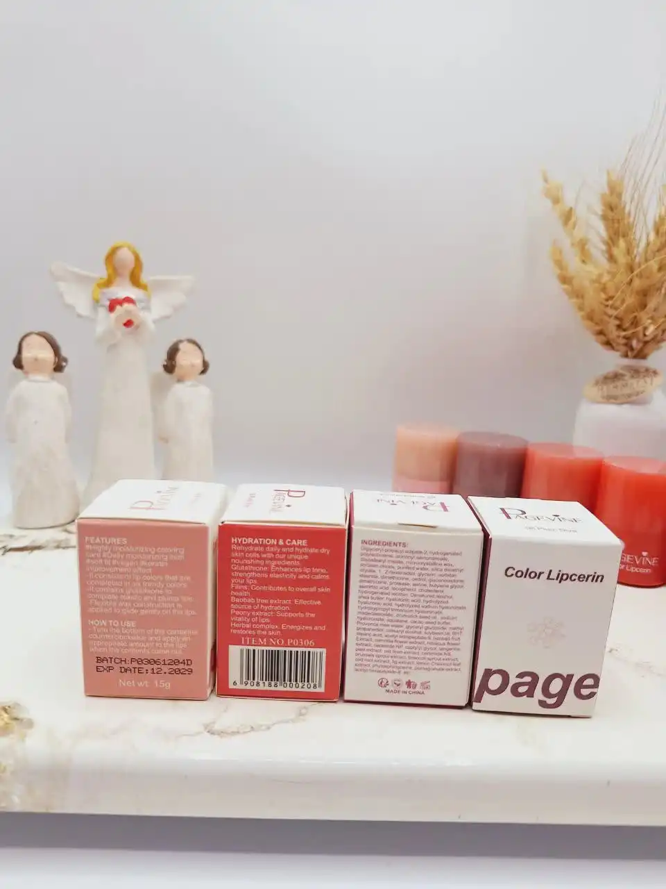 لیپ گلاس ژله ای خیس کره ای برند PAGEVINE کد P0306