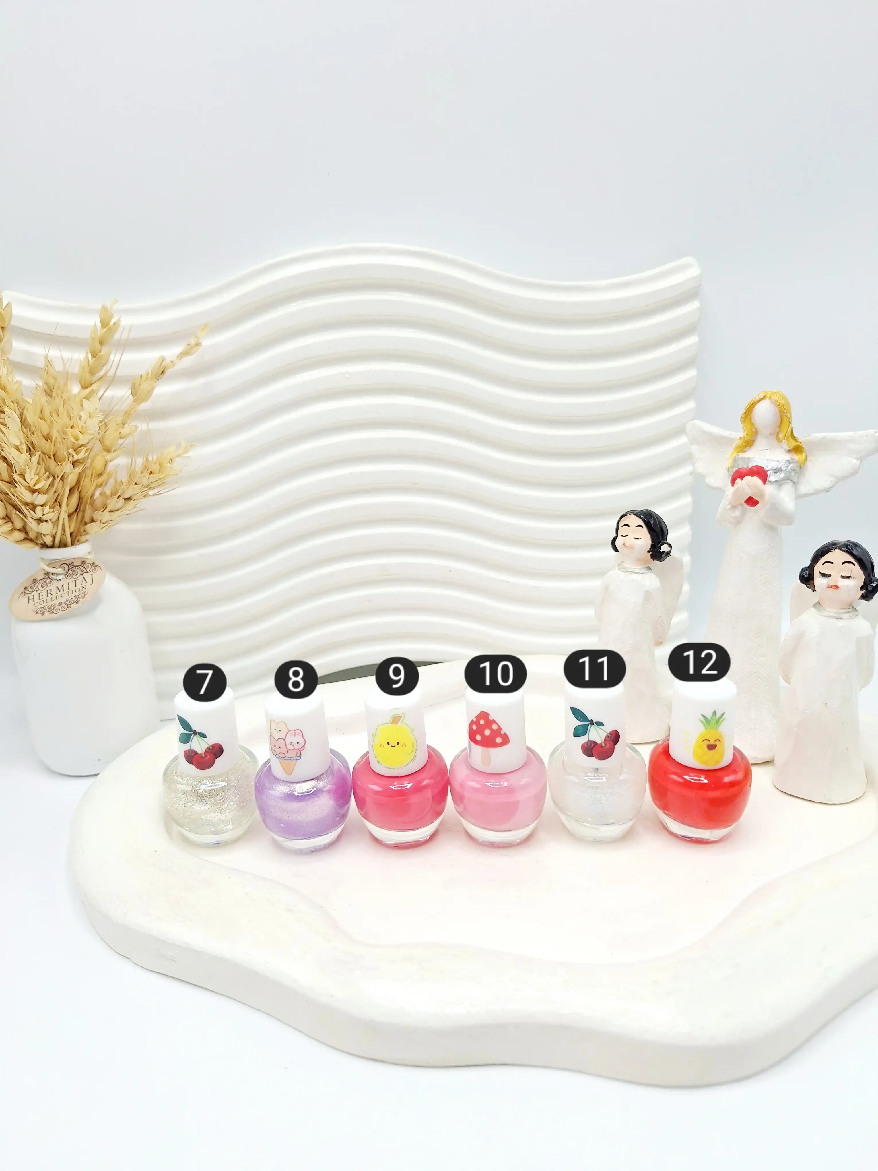 لاک تکی خوش رنگ میوه ای طرح گرد N533
