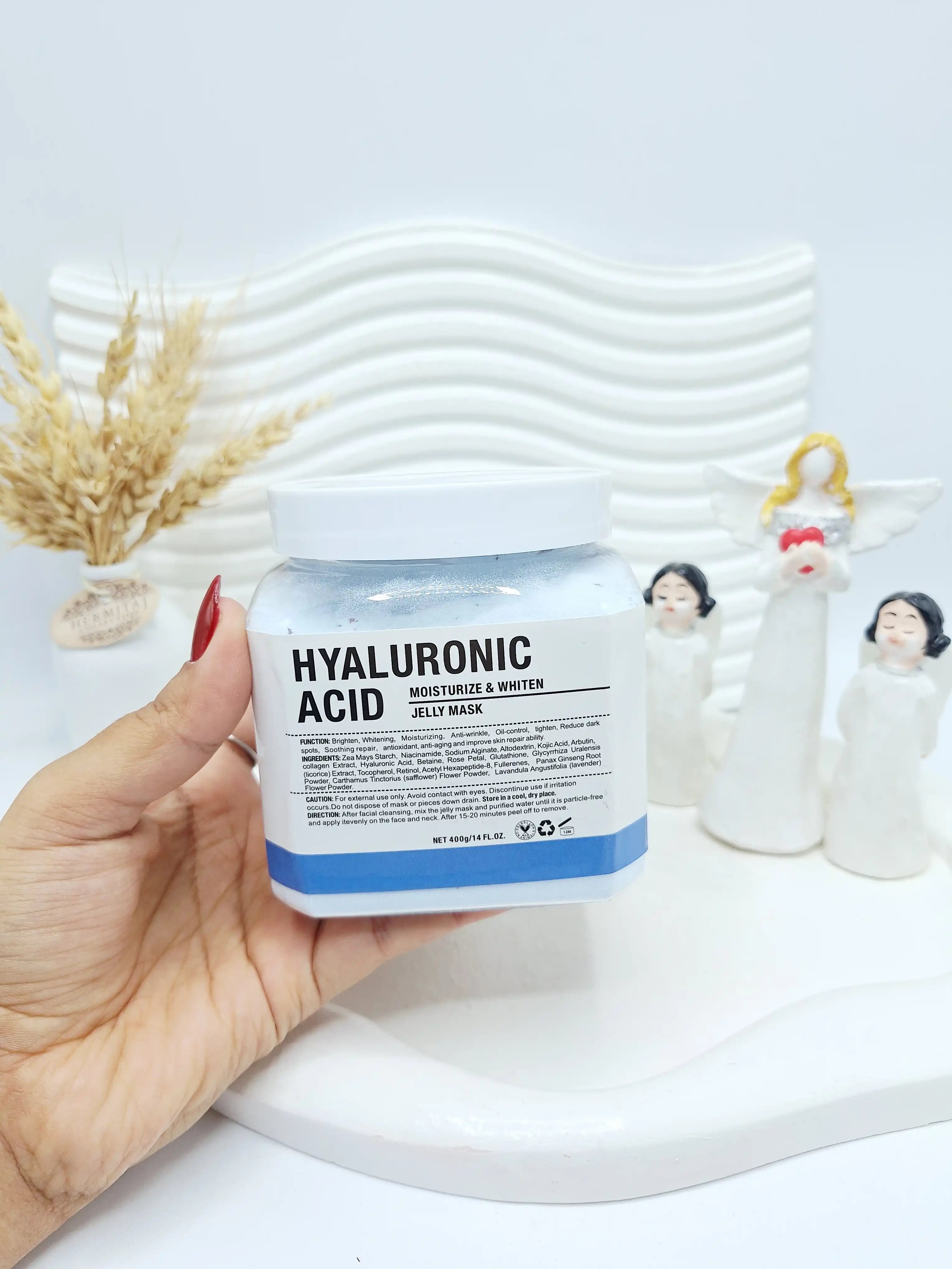 ماسک هیدروژلی هیالورونیک اسید HYALURONIC ACID دکتر مینایر 400 گرم