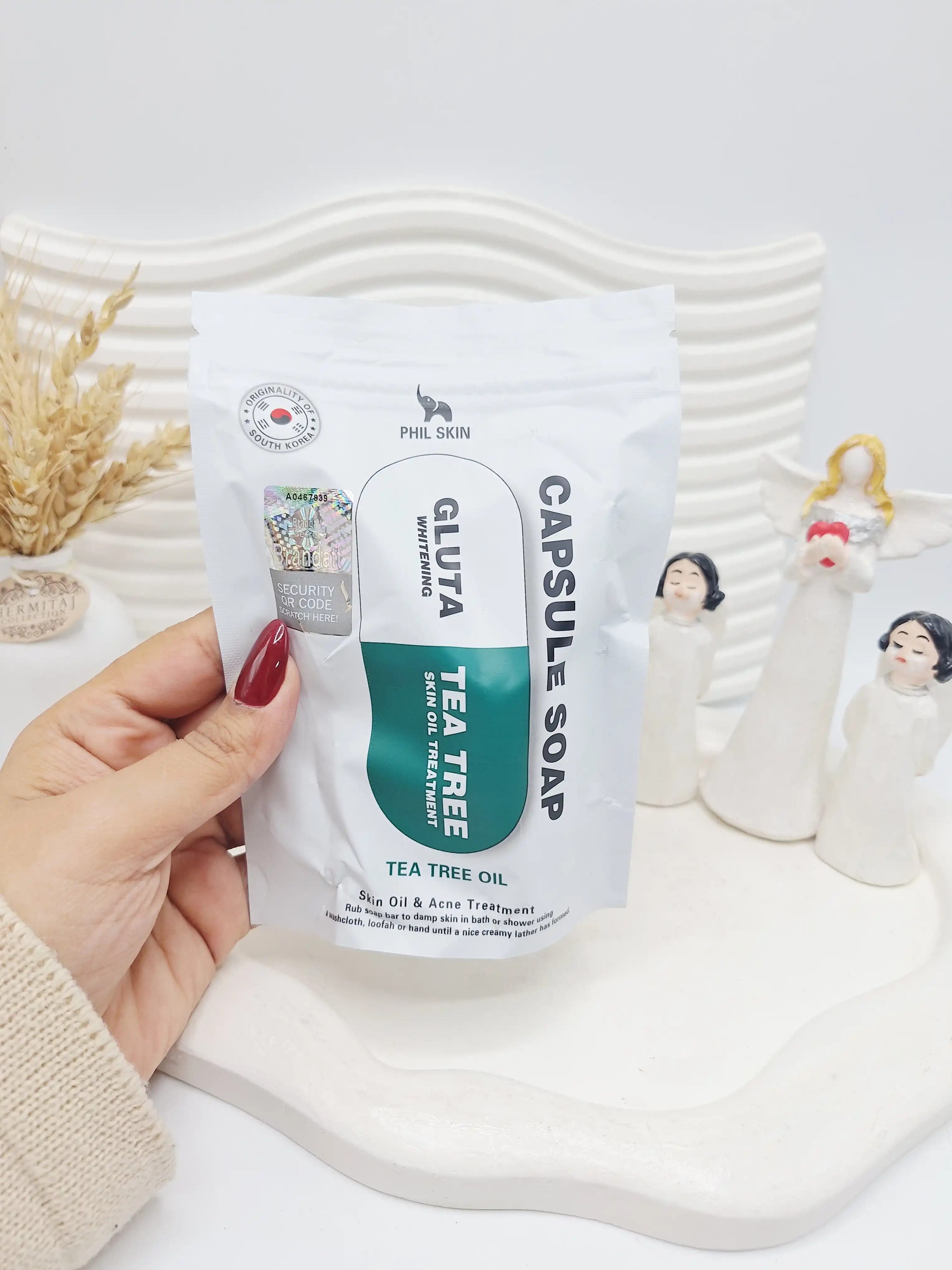 صابون کپسولی ضد جوش و روشن کننده فیل اسکین حاوی گلوتاتیون و روغن درخت چای