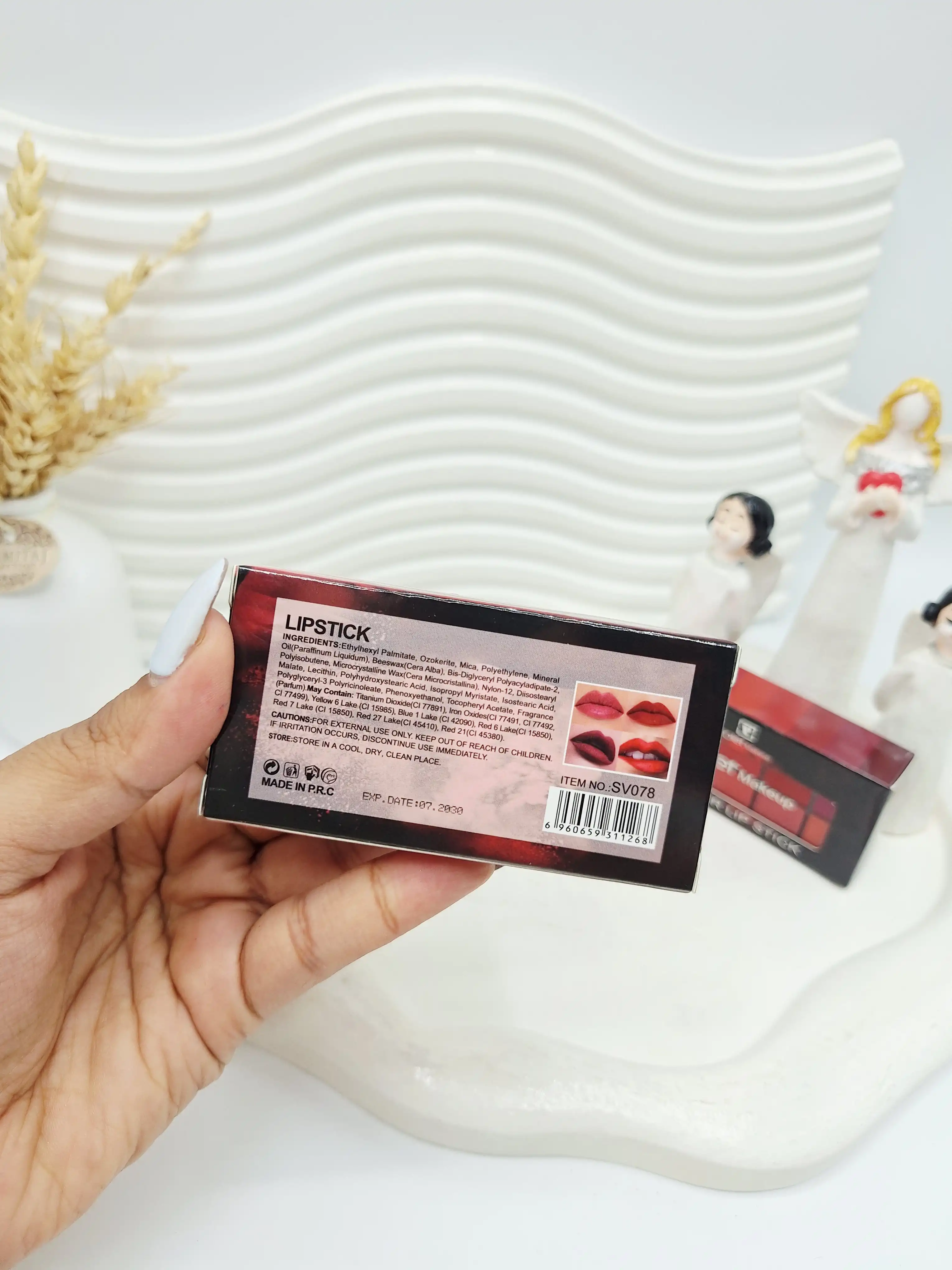 پالت رژ لب 10 رنگ ویولت میکاپ مدل Perfect Glam کد SV078