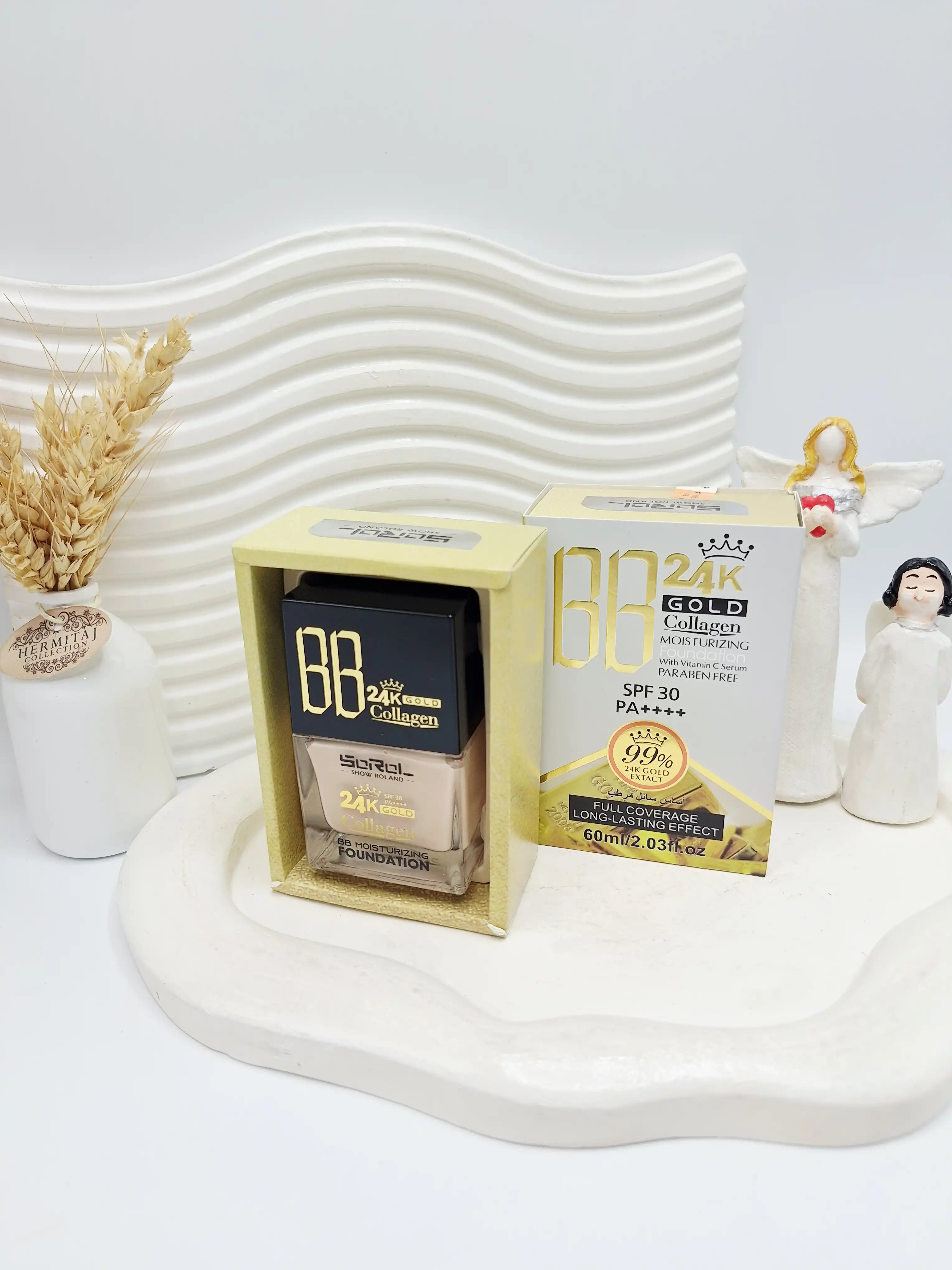 بی‌بی چندکاره کلاژن سبک spf30 با پوشانندگی یکدست برند SOROL کد 1864