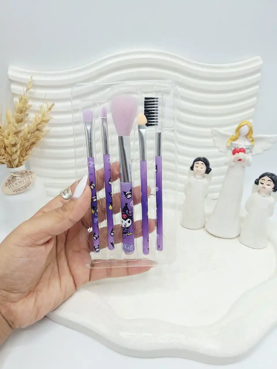ست براش 6 تیکه کرومی جذاب  کد 8802