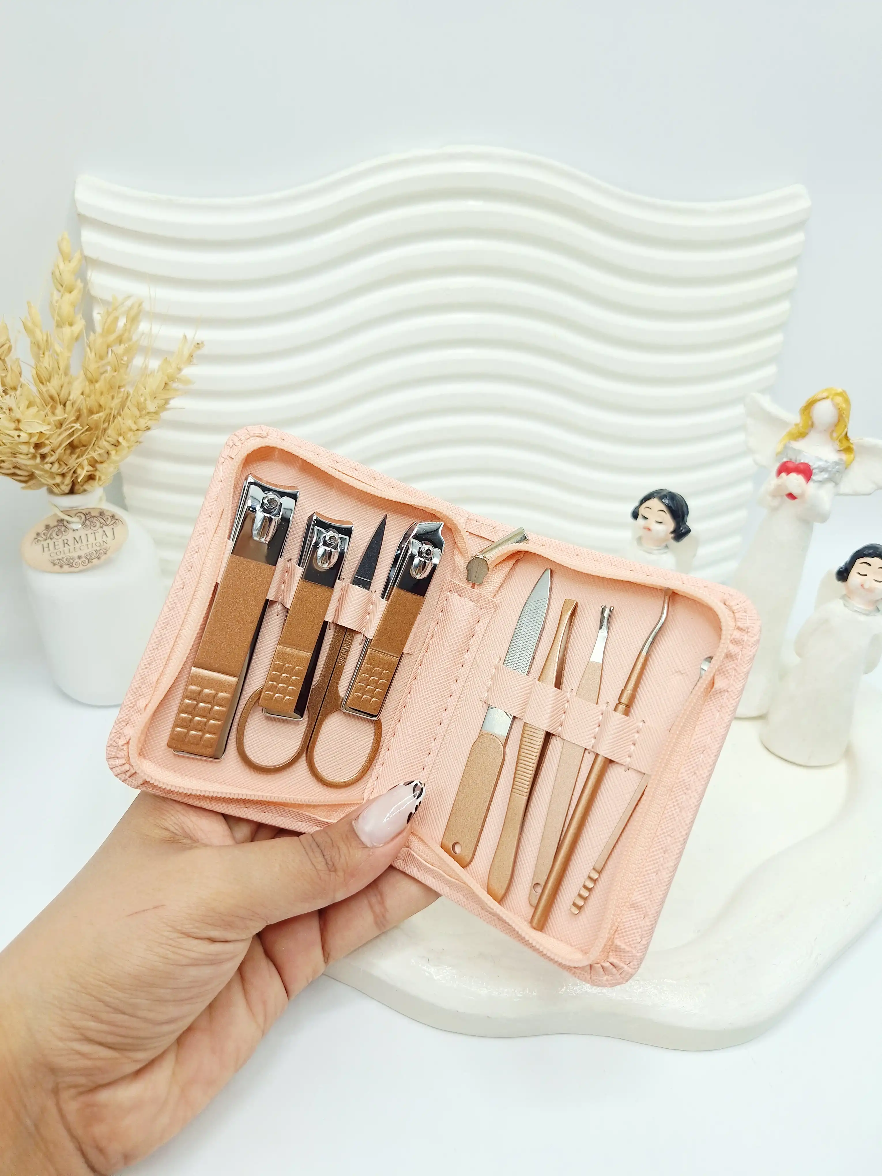 ست مانیکور و پدیکور  کیف دار زیپی مدل جدید
