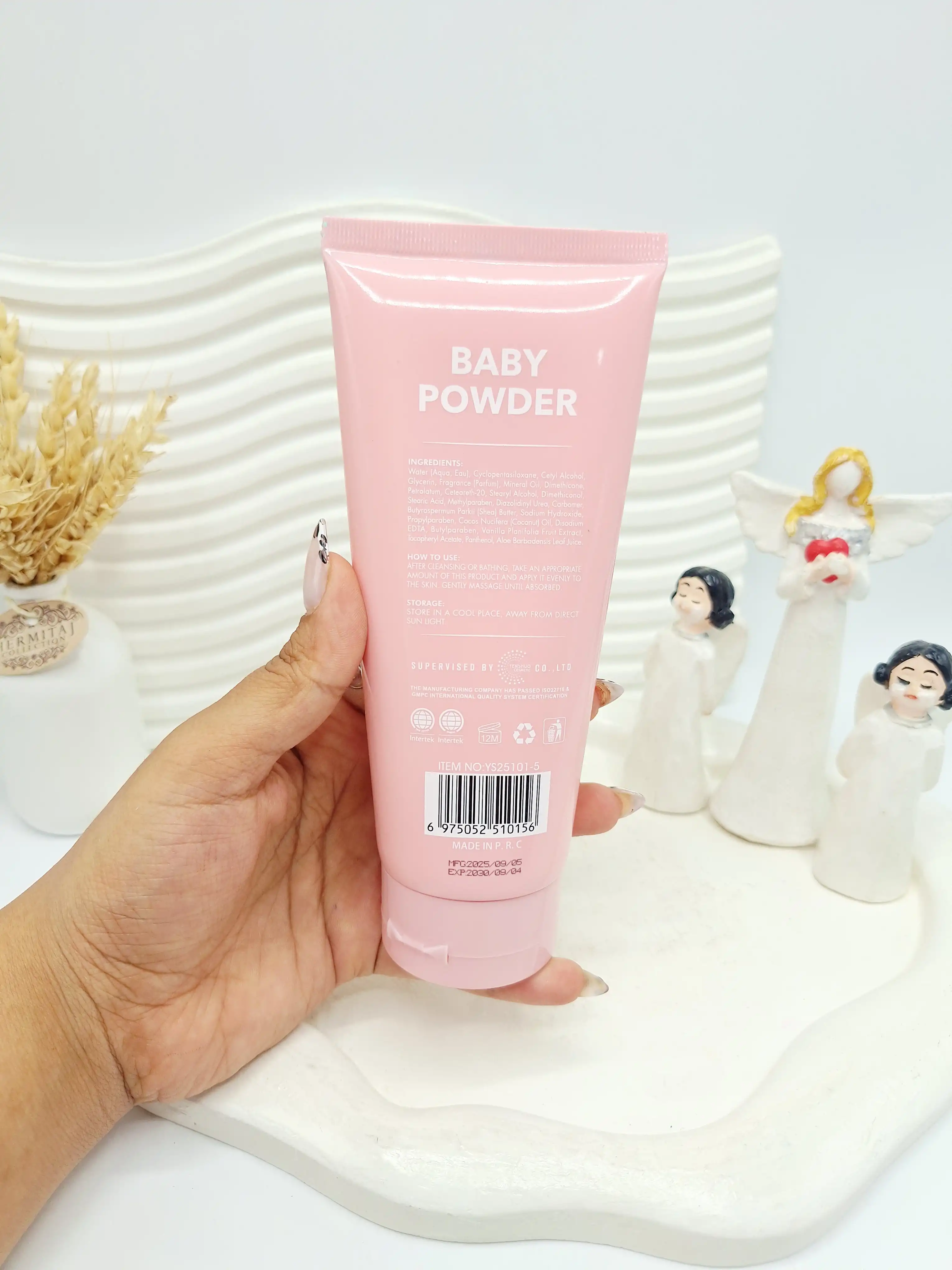 لوسیون بدن شاین دار هلویی برند POWDER BABY کد 0156
