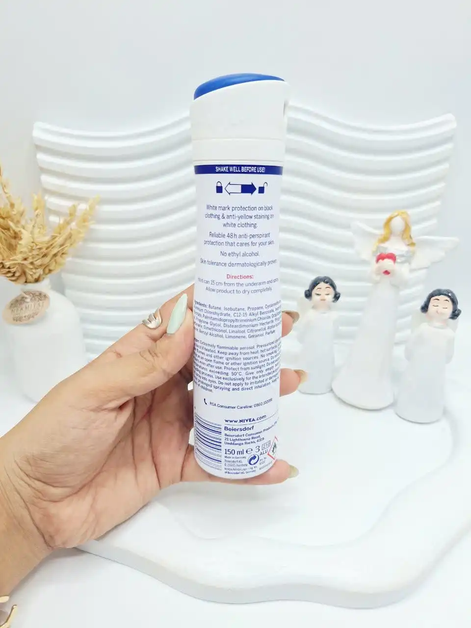 اسپری نیوآ مدل زنانه nivea invisible original حجم 150 میل با ماندگاری ۴۸  کد 6568