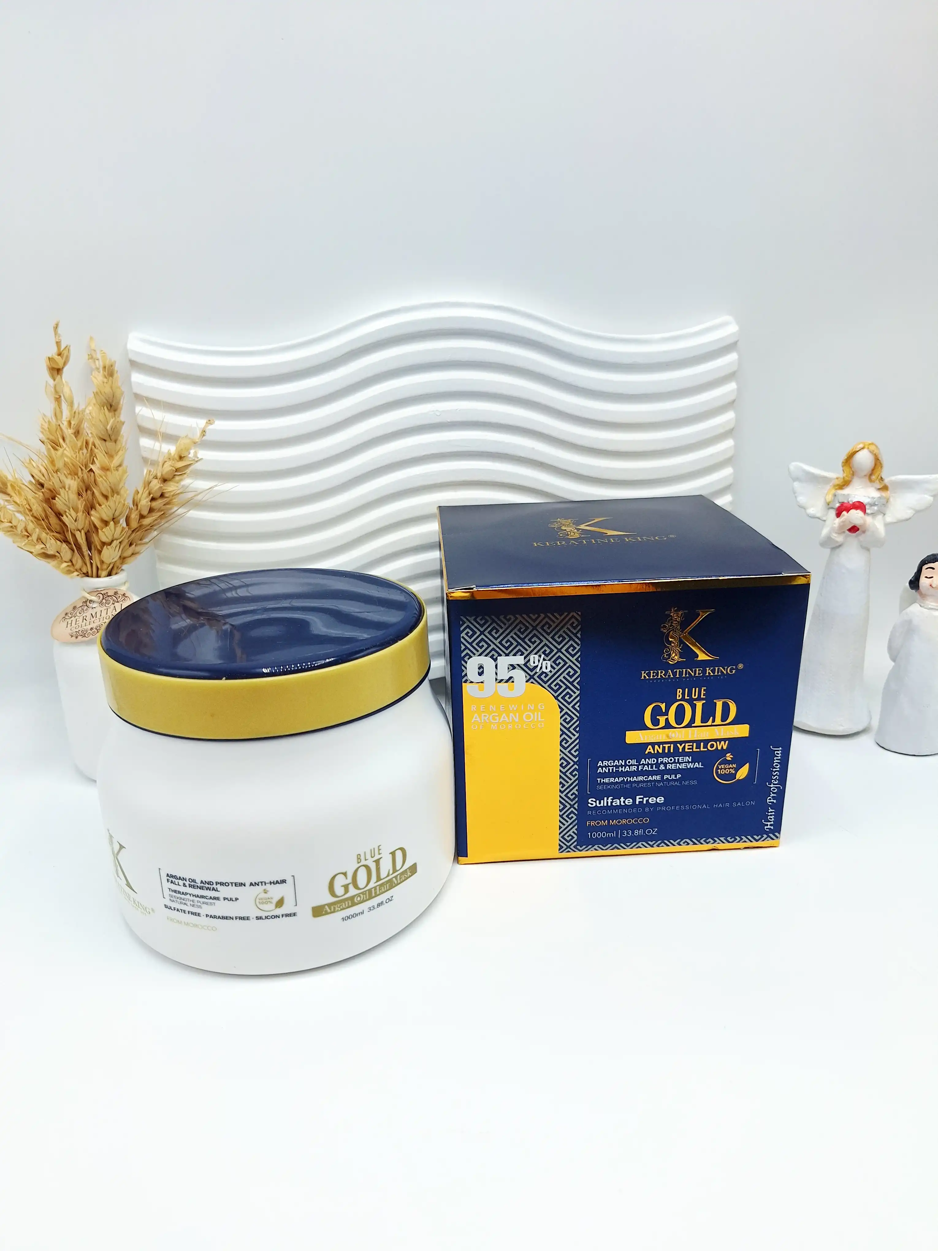 ماسک مو اورجینال روغن آرگان کراتین  بلو گلد کد 0311
